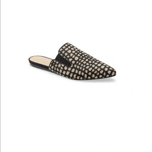 Jenni Kayne Genuine Calf Hair Mule in Black Honey Giraffe Size 36